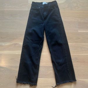 Reformation Emma wild leg black jeans, size 25